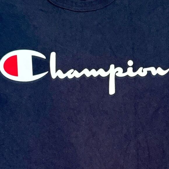 Champion Crew Neck T-shirt Navy Small - Picture 3 of 5